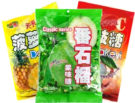 Hongyuan Fruit Candy Trio: Pineapple, Guava & Lychee